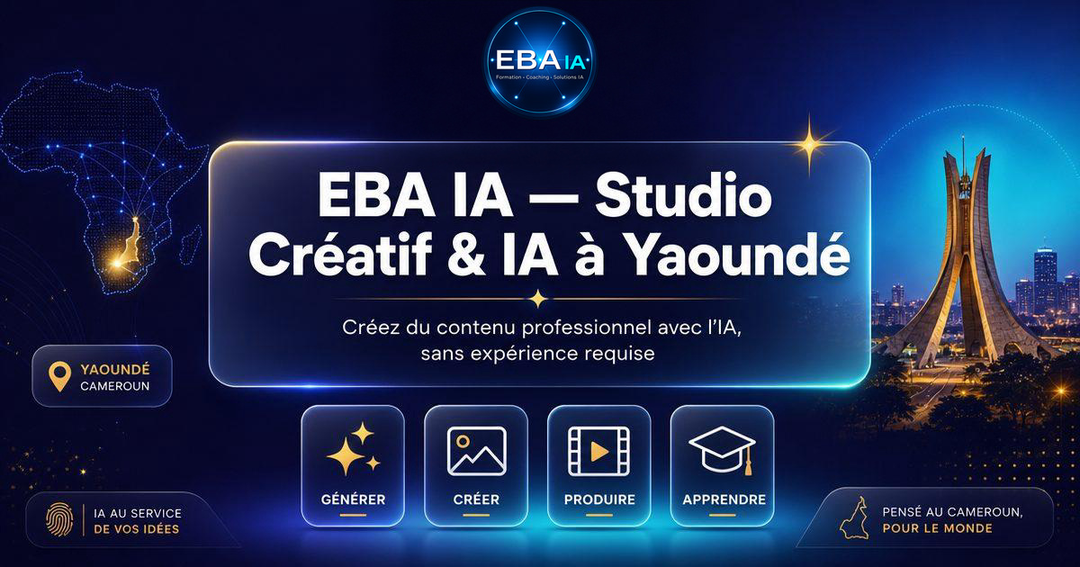 EBA IA Studio Créatif — solutions digitales, IA et création professionnelle à Yaoundé